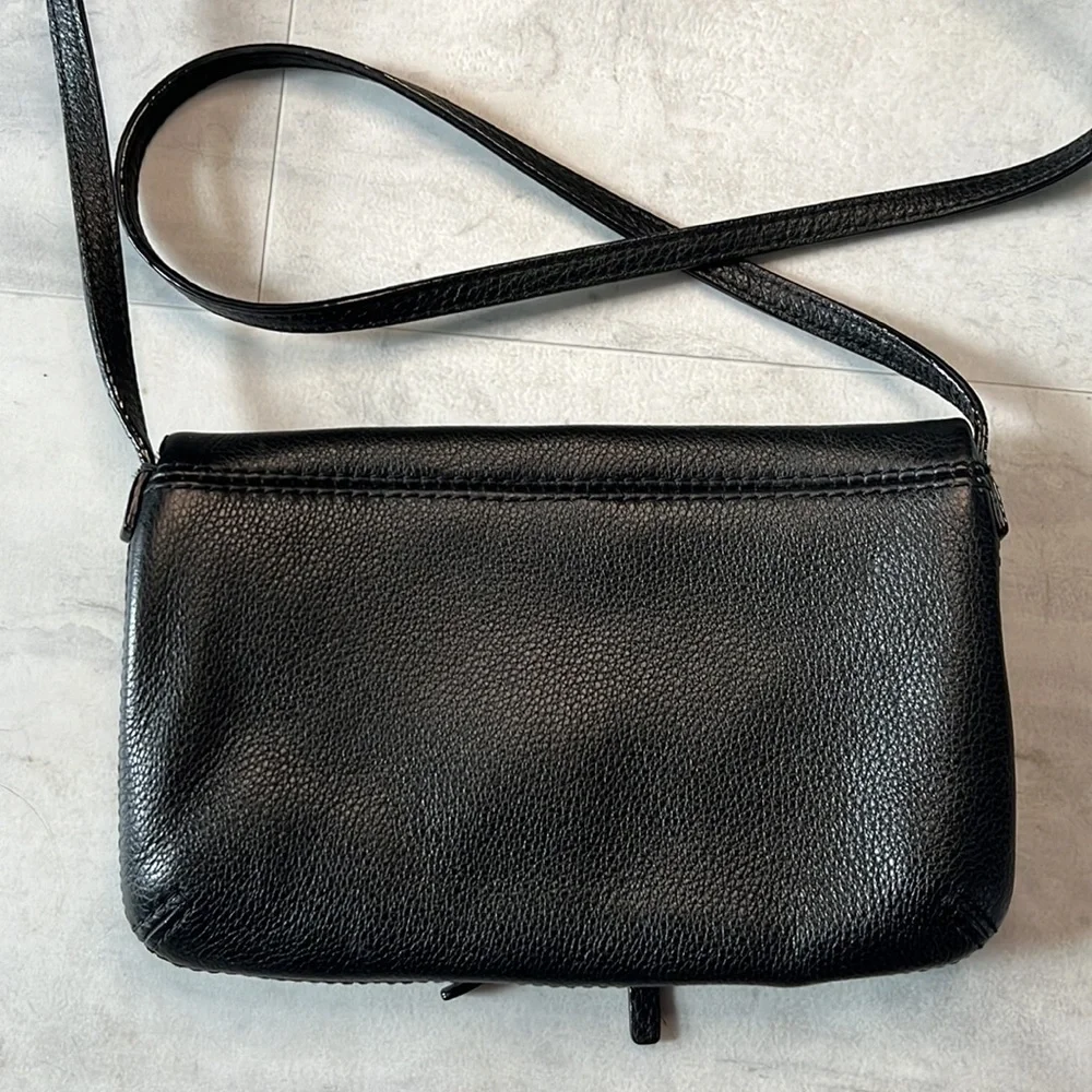 Kate spade Marianna Mansfield Leather Bag Crossbody Black 9”w x 5.5” h x 1” d